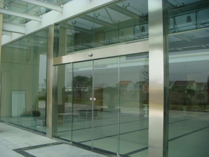 Shopping Center 250kg Automatic Glass Sliding Door With Aluminum Frame