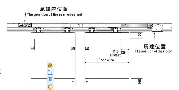 Digital Controller 200kg Single Double Sliding Door For