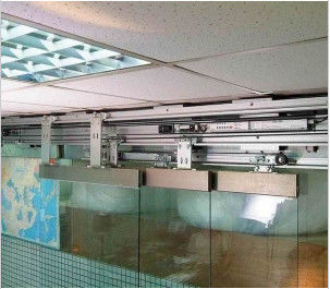 China Office building commercial Telescopic Sliding Door 3*100kgs - 6*100kgs 120W Motor supplier