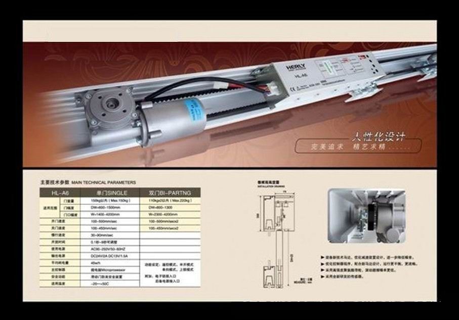 F 120w Automatic Sliding Door Operator For Commercial Door 120kg
