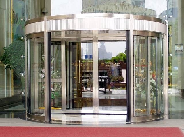 Shopping Mall Automatic Curved Sliding Door Operator With Semicircle Sensor Door