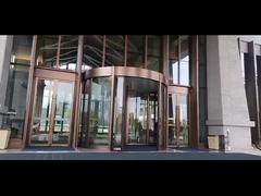 AC220/50Hz Automatic Revolving Door with Hair Lines Stainless Steel