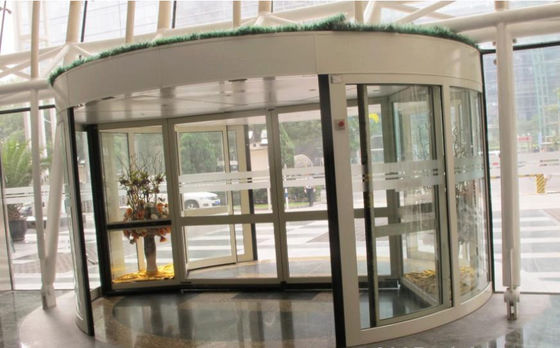 China 2 Wing Stainless steel  frame Automatic Revolving Door for Hotel / Bank / Airport supplier
