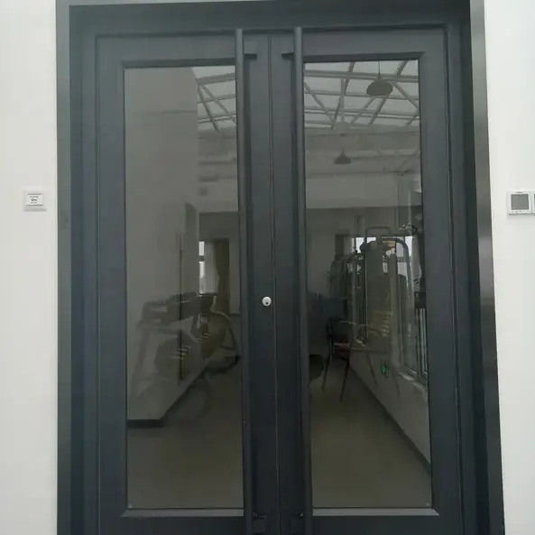 OEM UPVC Aluminium Double Doors 1.2mm Thickness
