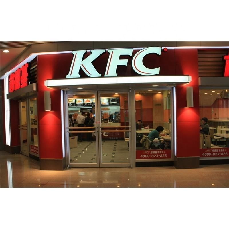 Frameless Insulated 30 Inch French Doors For KFC