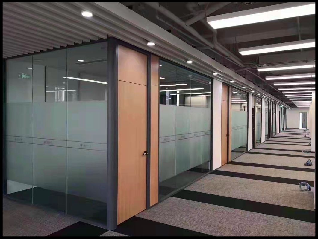 Sliding Frosted Glass Partition Wall Cubicles For Living Room Office
