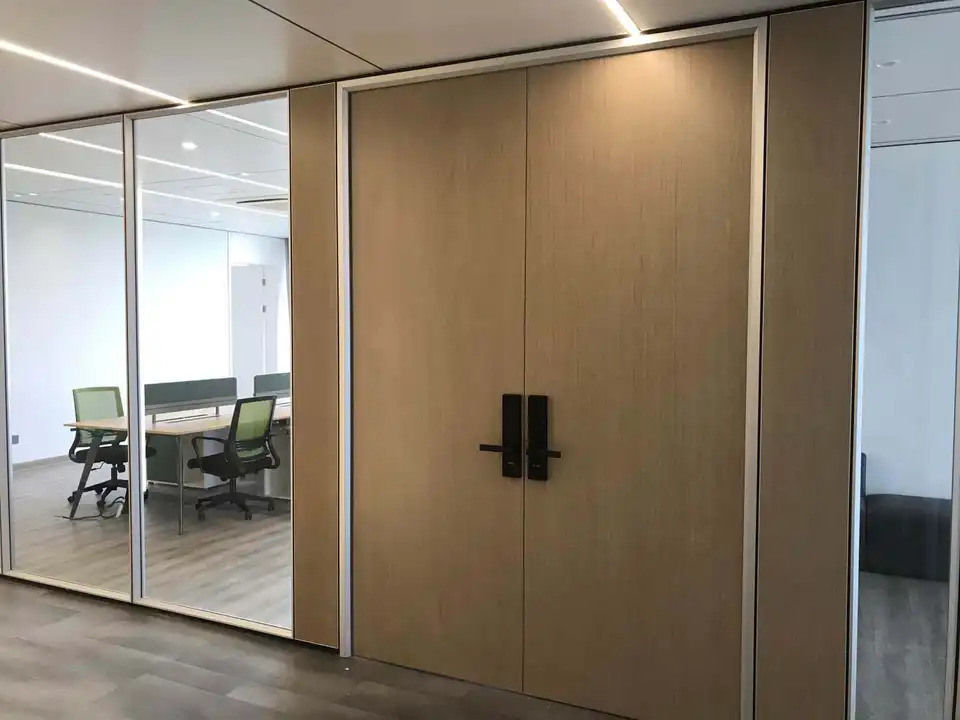 Contemporary Glazed Partition Glass Office Walls Panel Acoustic Insulation