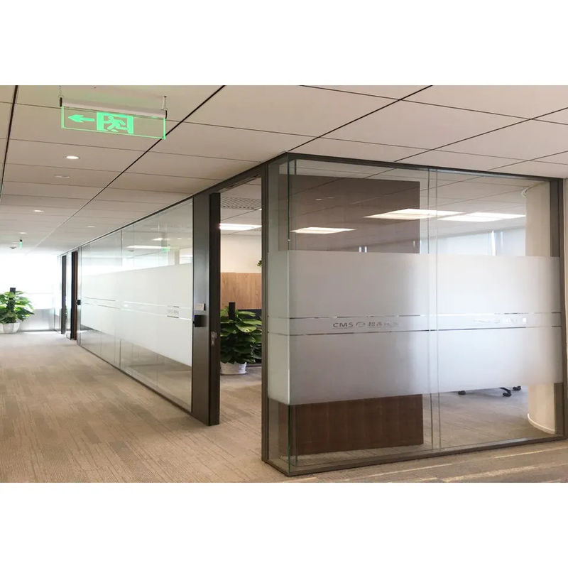 Rectangle Frosted Glass Partition Wall Mounted Antifingerprint