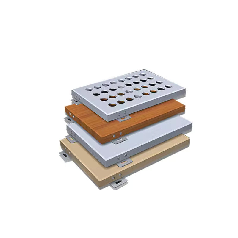 Fireproof Grade A Anodized Aluminum Veneer Curtain Wall with Sound Insulation Performance ≥35dB