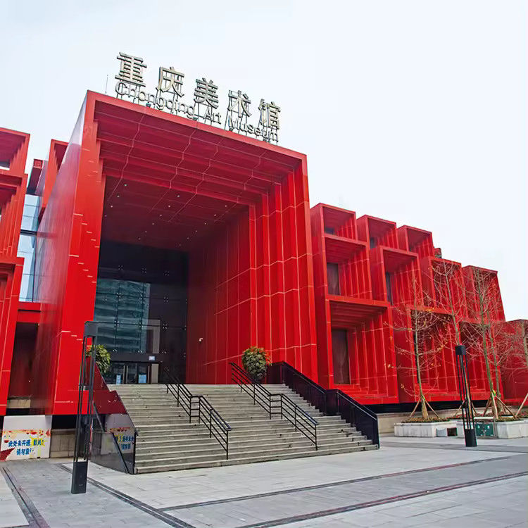 2.0mm Glazed Aluminum Curtain Wall with 800Pa Water Tightness External Installation