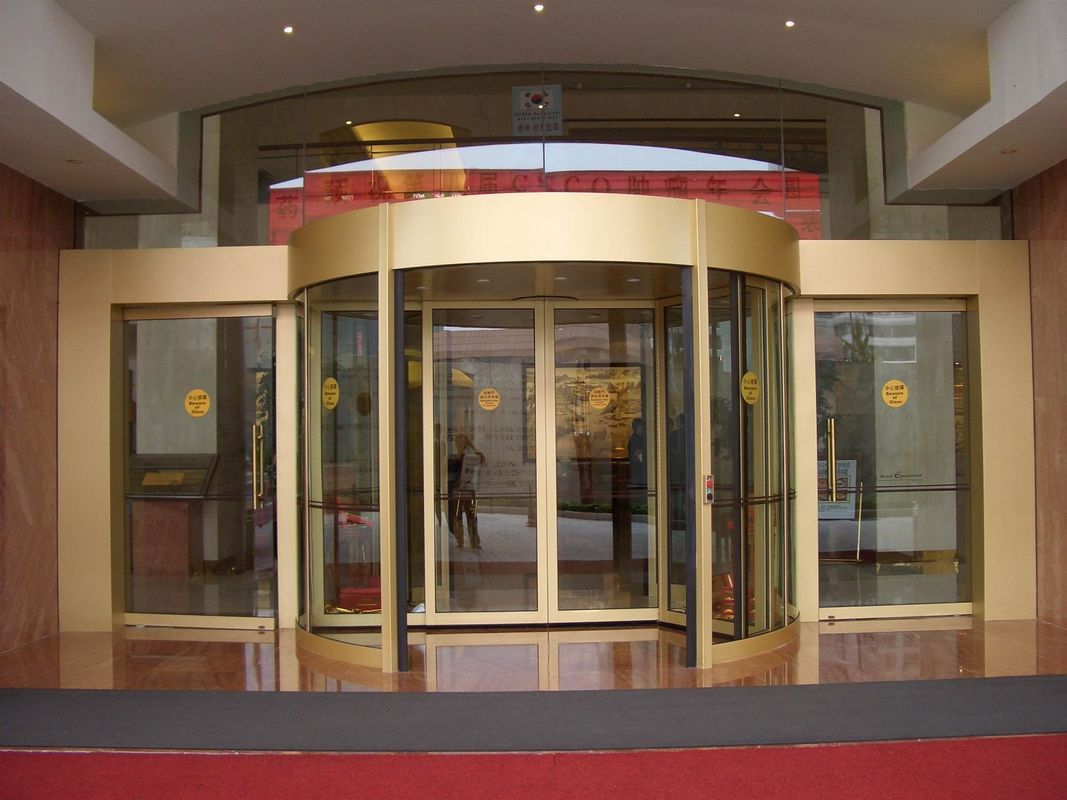 Yiwan Two-wing Automatic Revolving Door with Various Surface Decoration Options