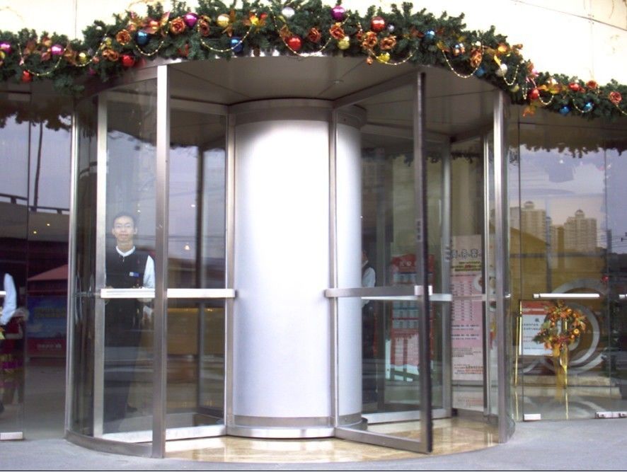 Pedestrian Access Automatic Revolving Door with and German-Made Motor Certified by ISO9001