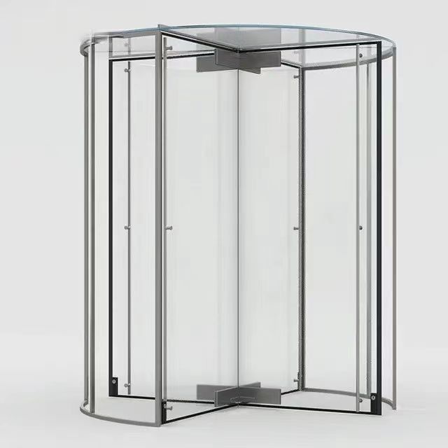 Standard And Custom Sizes Automatic Revolving Door With Stainless Steel Finish