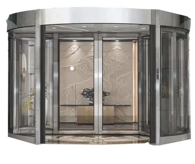 Convenient And Automatic Revolving Door For Secure And Modern Commercial  Building Access