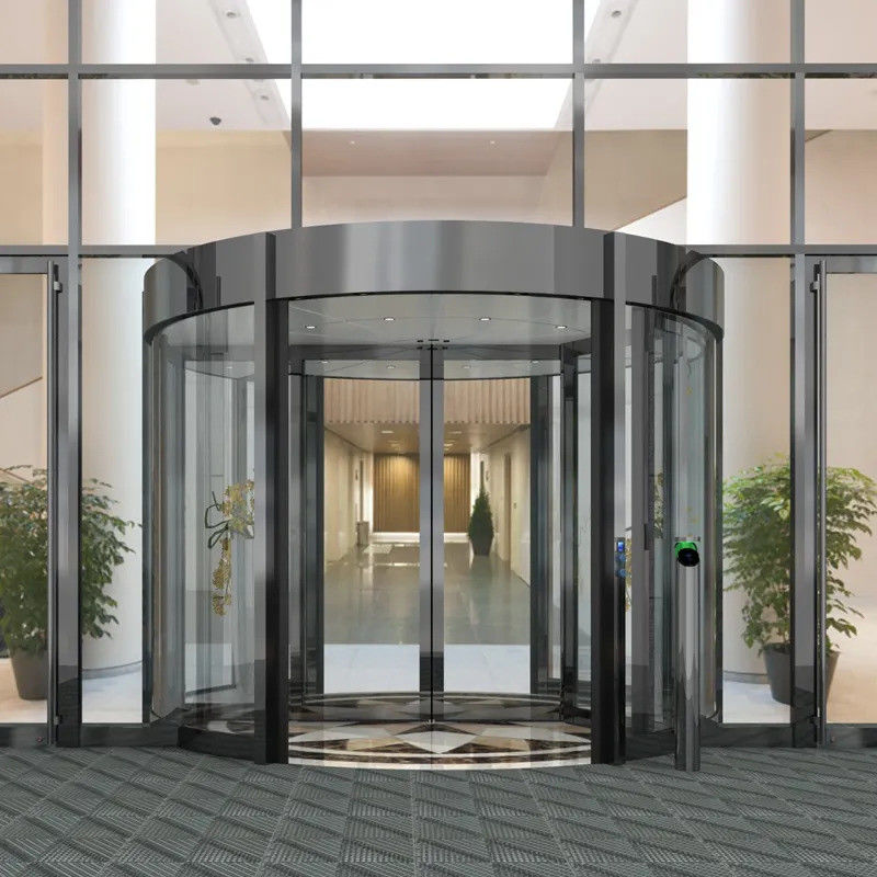 Convenient And Automatic Revolving Door For Secure And Modern Commercial  Building Access