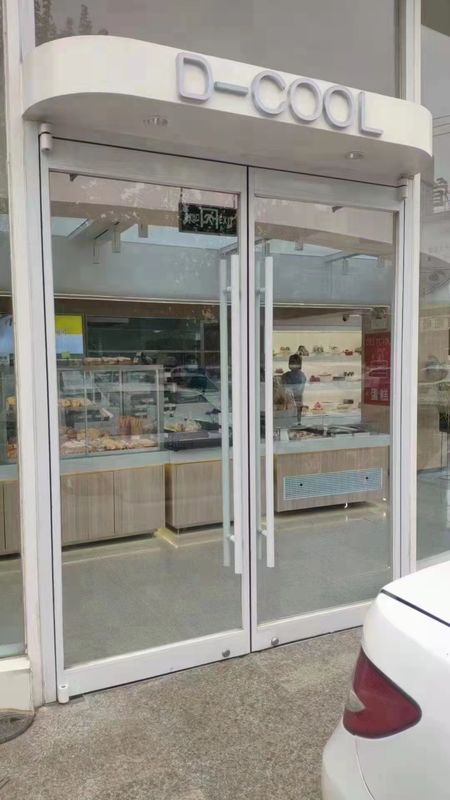 Frameless Double Pivot Door 36 Inch automatic swing door KFC  Doors