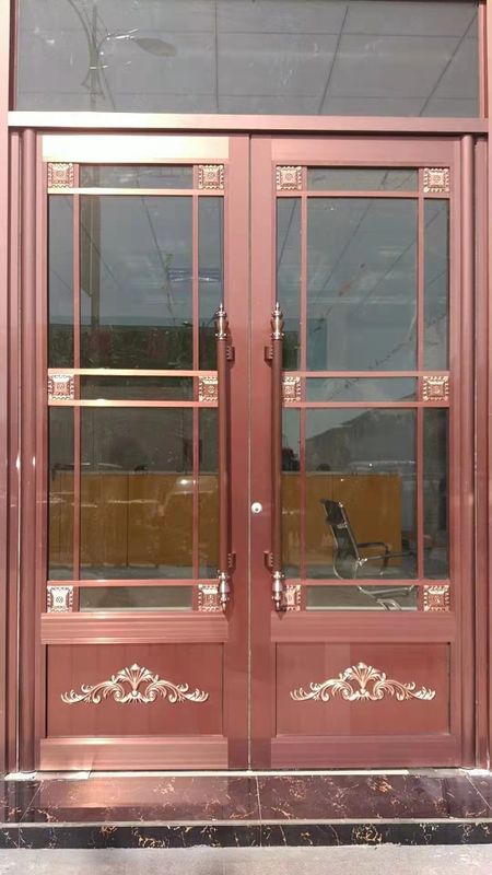 Wholesale Black White Gray Coffee, Customized Kfc Double  Automatic Swing Front Door Le Automatic Swing Glass Entry Door