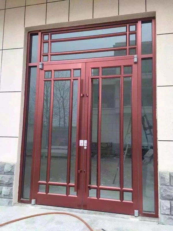 Customized Push Pull Double Glazed Patio Doors 72x80 French Door For KFC