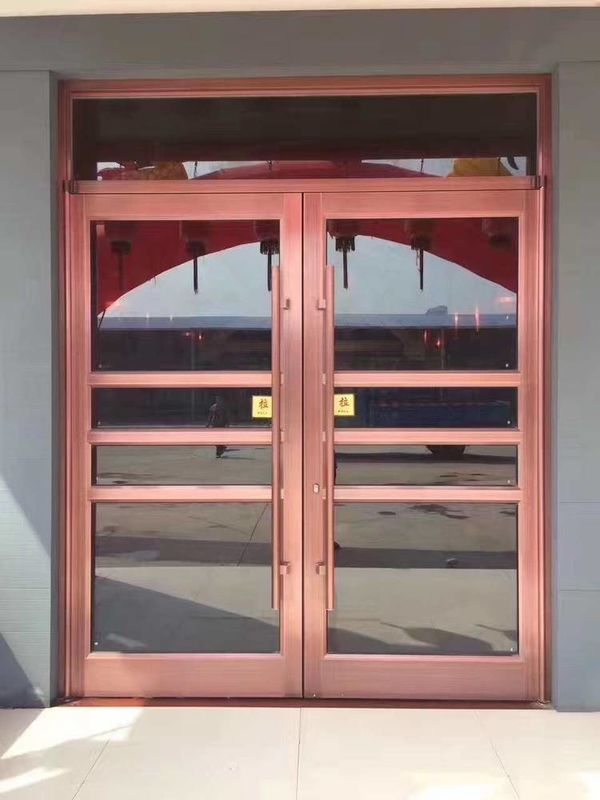 Customized Push Pull Double Glazed Patio Doors 72x80 French Door For KFC