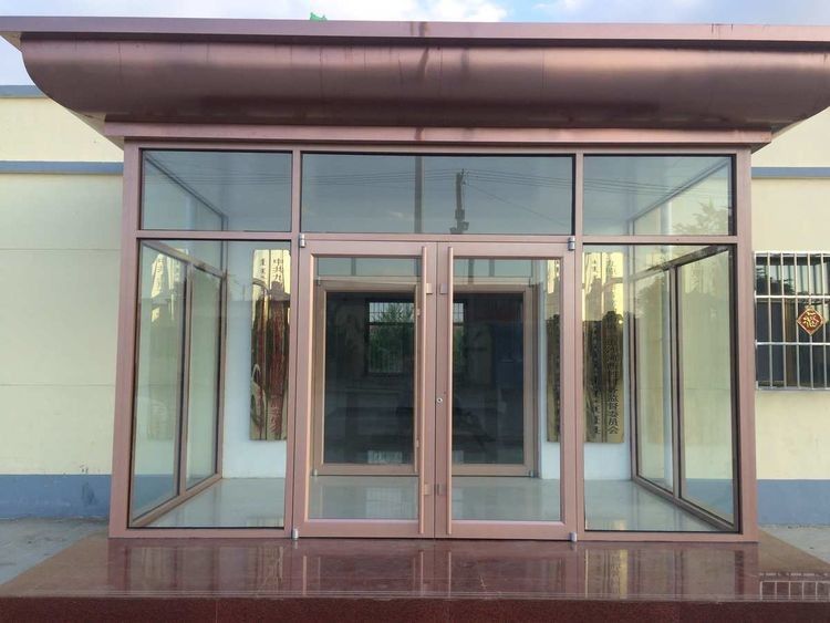 Fluorocarbon Coated Aluminum Alloy Front Door KFC Shop Front Door