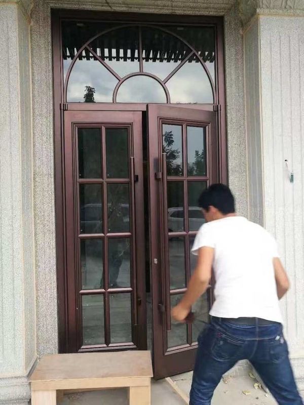 Fluorocarbon Coated Aluminum Alloy Front Door KFC Shop Front Door