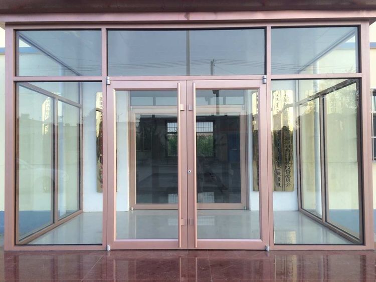 Stainless Steel aluminium Exterior Double floor spring automatic swing  Doors 72x96 ODM