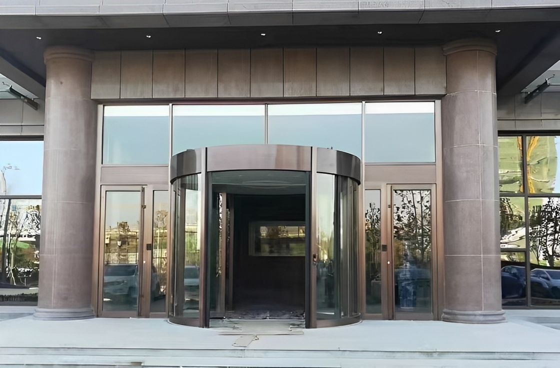 Manufacturer Glass Auto Induction Fully Automatic Revolving Door for Hotel Commercial Building