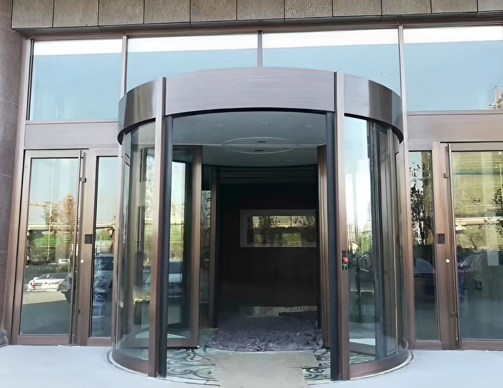 Manufacturer Glass Auto Induction Fully Automatic Revolving Door for Hotel Commercial Building