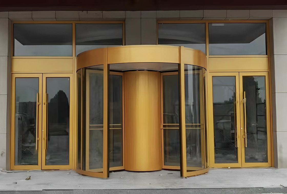 Manufacturer Glass Auto Induction Fully Automatic Revolving Door for Hotel Commercial Building