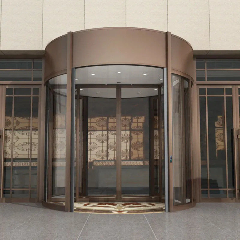 Smooth And Secure  Automatic Commercial Shopfront Double Swing Glass Rotational revolving  Door