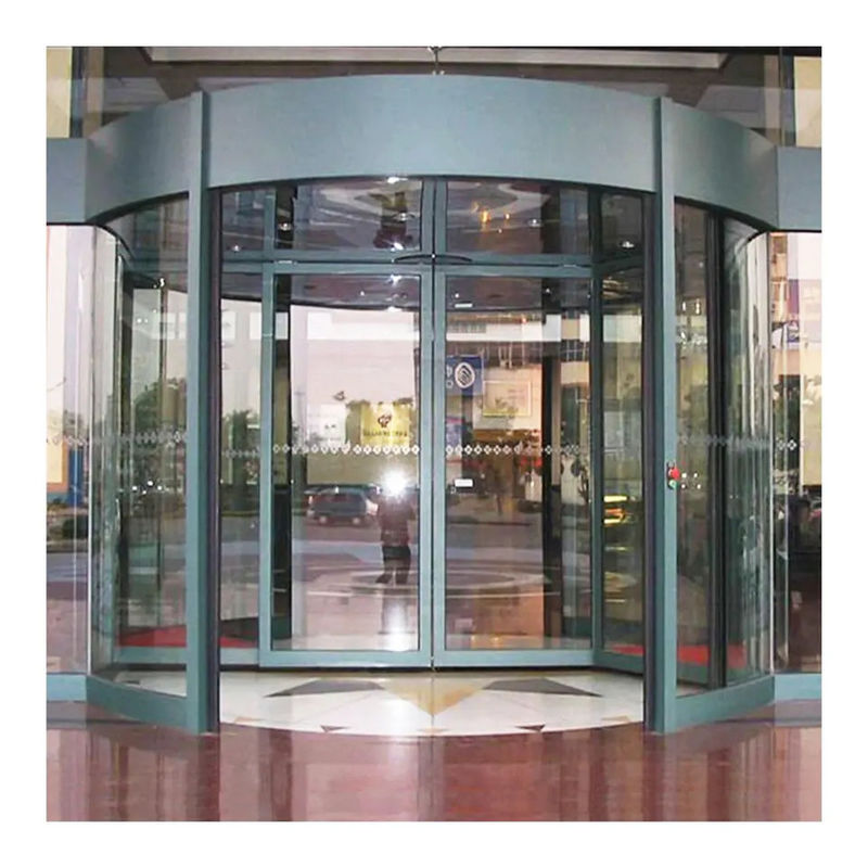 Smooth And Secure  Automatic Commercial Shopfront Double Swing Glass Rotational revolving  Door