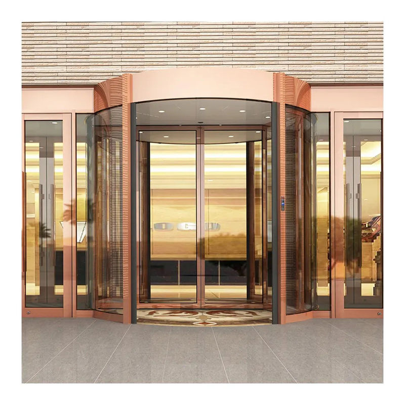 Smooth And Secure  Automatic Commercial Shopfront Double Swing Glass Rotational revolving  Door