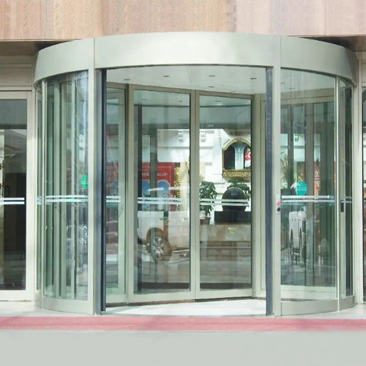 Smooth And Secure  Automatic Commercial Shopfront Double Swing Glass Rotational revolving  Door